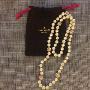 EUC Kate Spade faux pearl crystal necklace